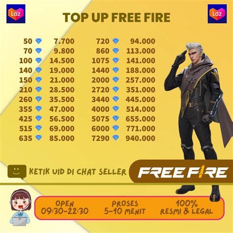 top up ff garena 99 pilihan teraman yang puas pilihan skin image 1